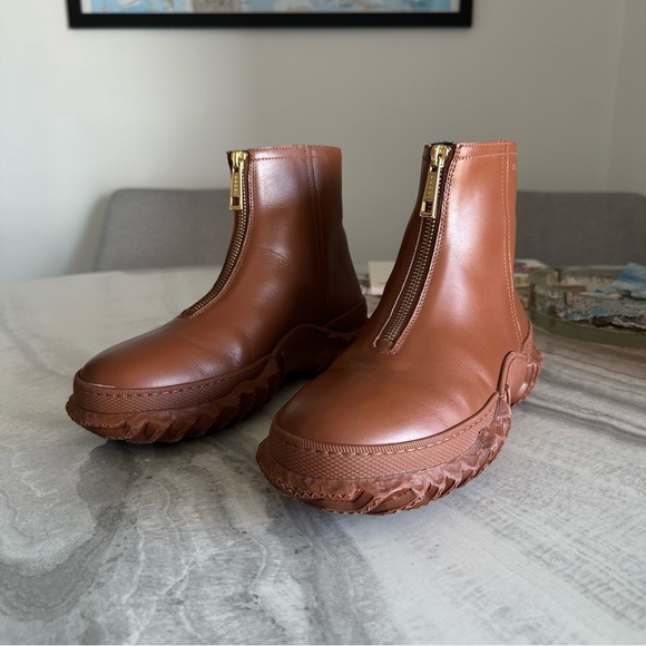 MARNI Brown Leather Ankle-High Boots - Picture 3 of 11